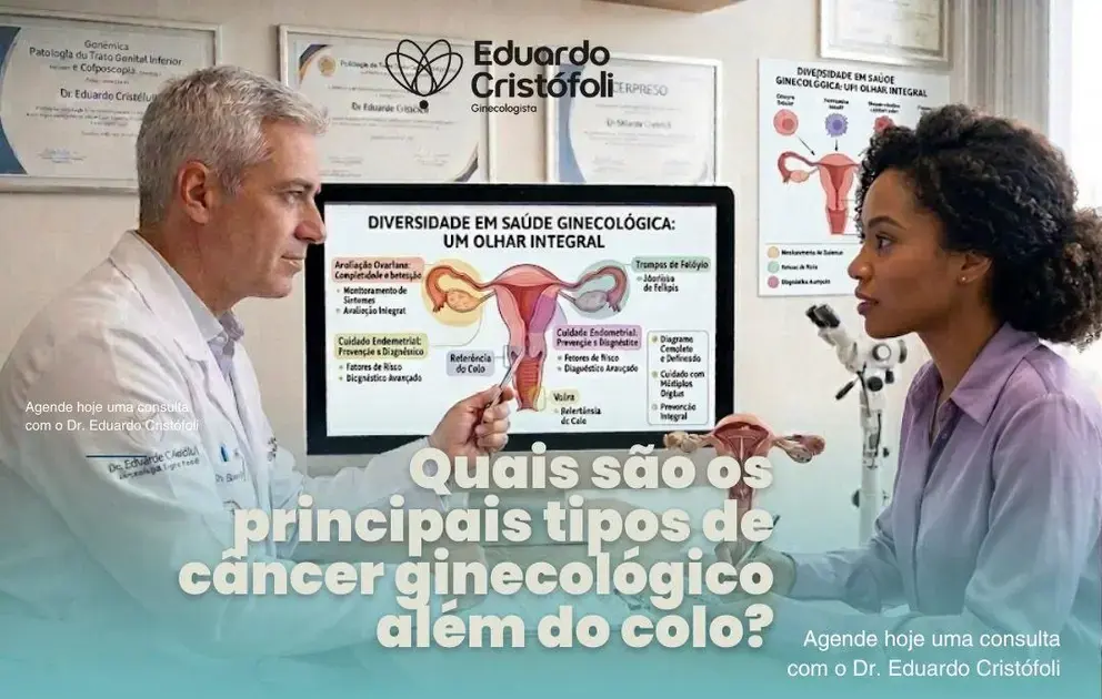 Quais são os principais tipos de câncer ginecológico além do colo?