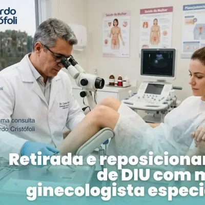 Retirada e reposicionamento de DIU com médico ginecologista especialista.
